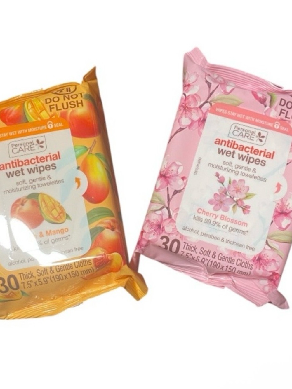 Antibacterial Wet Wipes cherry blossom - peach & mango- Pink (Cherry Blossom)